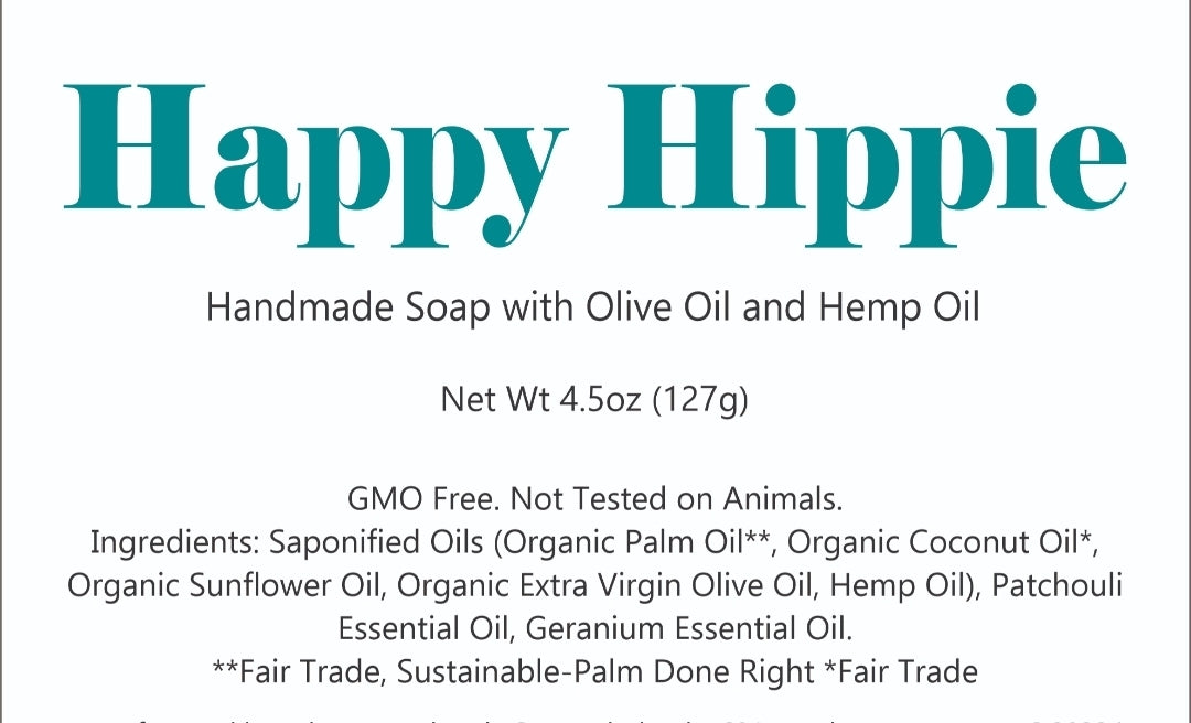 Happy Hippie Handmade bar Soap