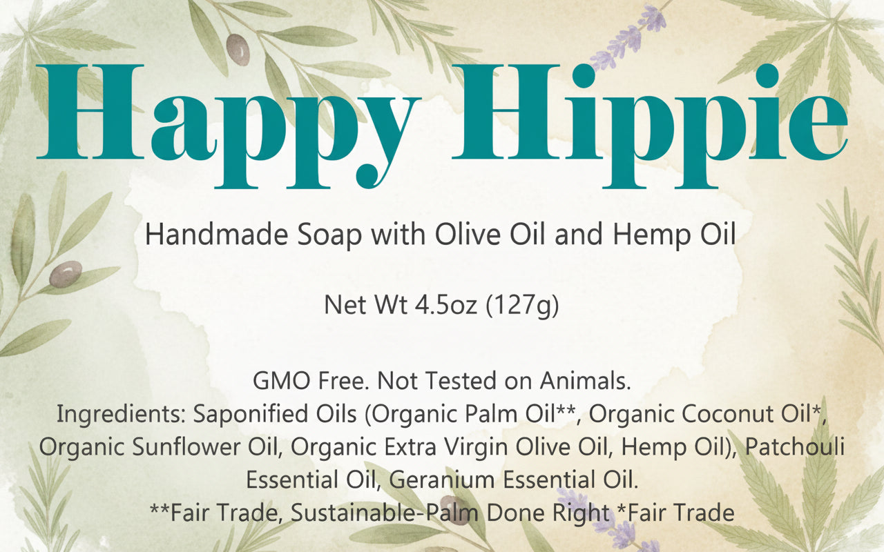 Happy Hippie Handmade bar Soap